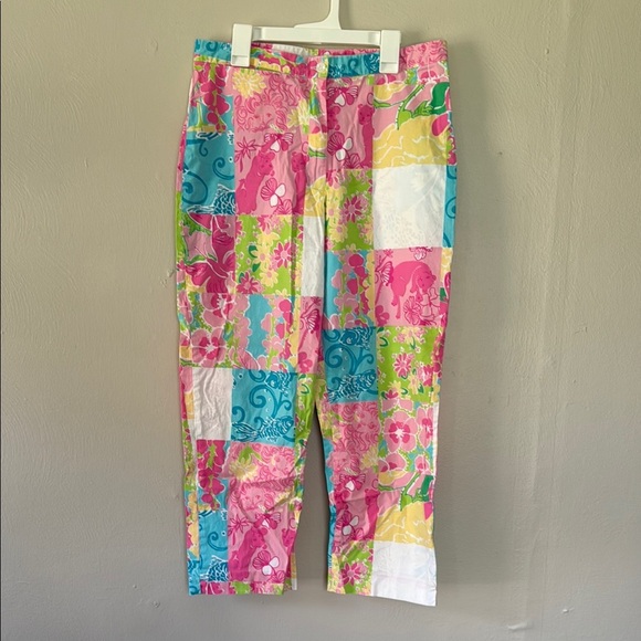 Lilly Pulitzer Pants - Lilly Pulitzer Patchwork Pants - Pink, Blue, Yellow, Green 8